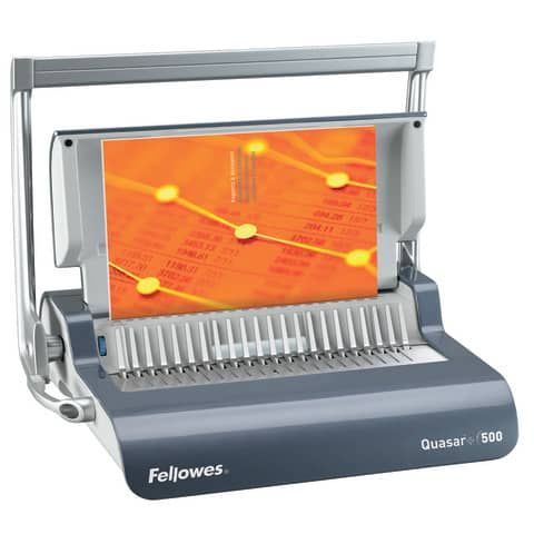 Rilegatrice a dorsi plastici FELLOWES Quasar+ 500 capacit di perforazione 25 fogli - 5627701