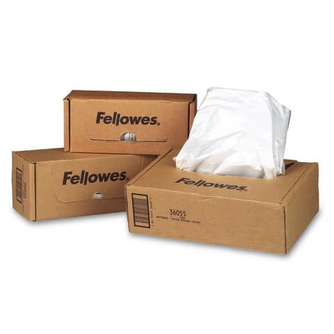 Sacchetti per distruggidocumenti Fellowes capacit fino a 165 lt. Conf. 50 pezzi - 36055