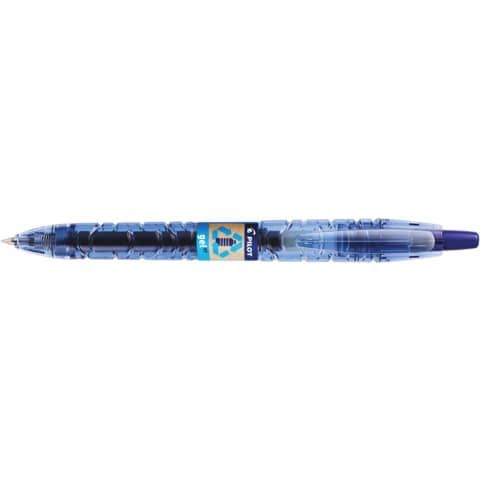 Penna roller gel a scatto Pilot B2P Begreen punta media 0,7 mm blu 040181