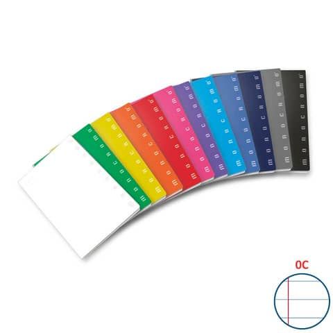 Quaderno 42 fogli PIGNA Monocromo A4 a righe C assortiti 02298870C