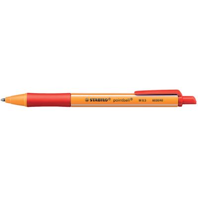 Penna a sfera a scatto Stabilo Pointball 0,5 mm rosso 6030/40