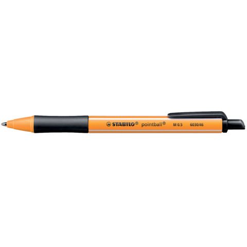 Penna a sfera a scatto Stabilo Pointball 0,5 mm nero 6030/46