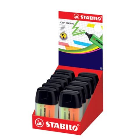 Evidenziatori Stabilo Boss Original Bicchiere 2-5 mm assortiti Contenitore in plastica da 4 - 7004-3