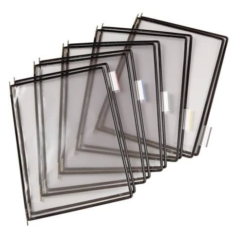 Buste per leggio Tarifold T-Technic A4 nero - PVC bordo rinforzato Conf. 10 pezzi - B114007