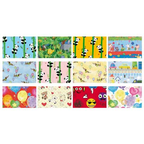 Carta da regalo in fogli Rex-Sadoch Raso Bimbi 70x100 cm assortiti Conf. 100 pezzi - R4407GEN