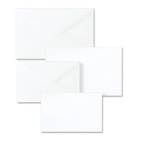 Biglietti con busta Ellebi - Sadoch Dalmazia &#39;&#39;formato 4&#39;&#39; 7,5x11 cm bianco Conf. 100 pezzi - 8304