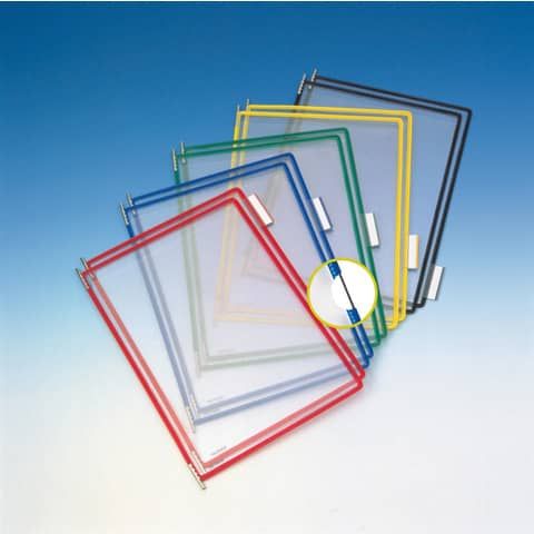 Buste per leggio Tarifold T-Technic A4 assortiti - PVC bordo rinforzato Conf. 10 pezzi - B114009