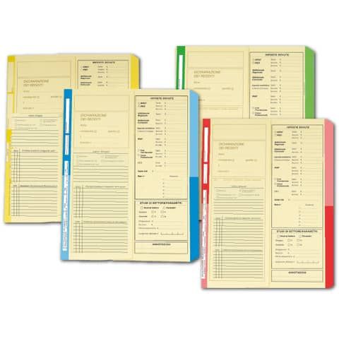 Cartelline a 2 lembi 4Pro dichiarazione dei redditi A4 cellulosa 225 g/m dorso 2 cm verde conf. da 50 pezzi - 4175 03