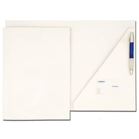 Cartelline a 2 lembi 4Mat A4 bindakote bindakote 250 g/m c/alloggio biglietti visita e penna  cf. 10 pz - 3745