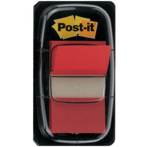 Segnapagina removibili Post-it Index Medium con dispenser rosso 50 segnapagina - 680-1