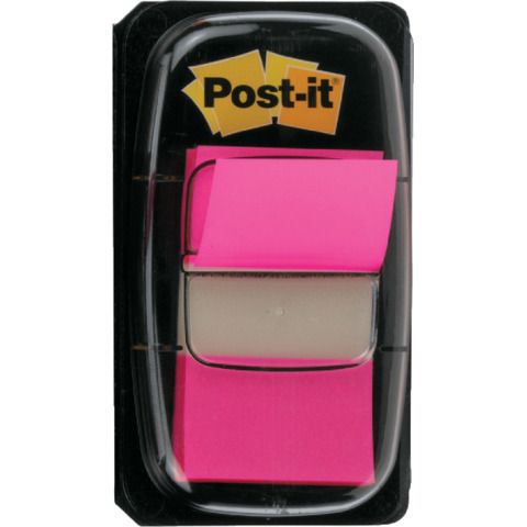 Segnapagina removibili Post-it Index Medium con dispenser rosa vivace 50 segnapagina -680-21