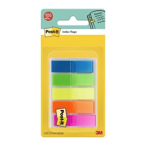 Segnapagina removibili Post-it Index Mini full color con dispenser fluo assortiti  conf. da 100 - 683-HF5EU