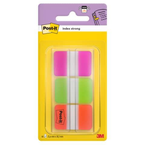 Segnapagina removibii Post-it Index Strong 686 - 3 colori vivaci 3 blocchetti da 22 - 686-PGOEU