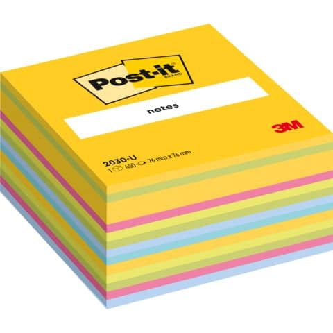 Foglietti riposizionabili Post-it Notes Cubo Neon 76x76 mm assortiti 450 ff 2030 U