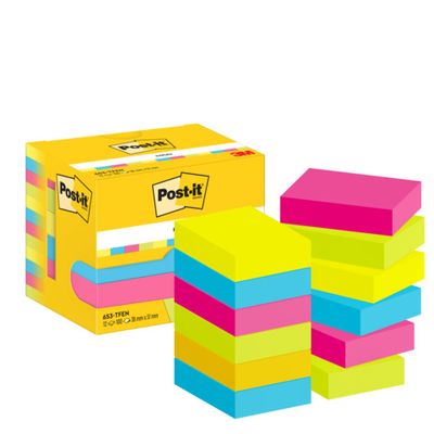 Foglietti riposizionabili Post-it Notes Energy 51x38 mm neon assortiti conf. 12 blocchetti da 100 ff - 653-TFEN