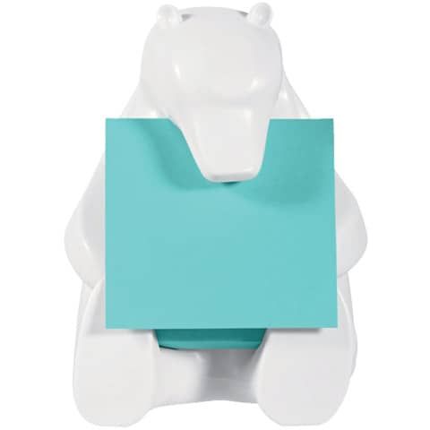 Dispenser foglietti adesivi Post-it Z-Notes Super Sticky Orso bianco conf. dispenser + 1 ricarica - BEAR-330