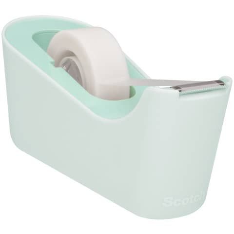Dispenser per nastro adesivo Scotch Magic? Classic menta  + 1 rotolo 19 mm x 33 m - C18-M Mint