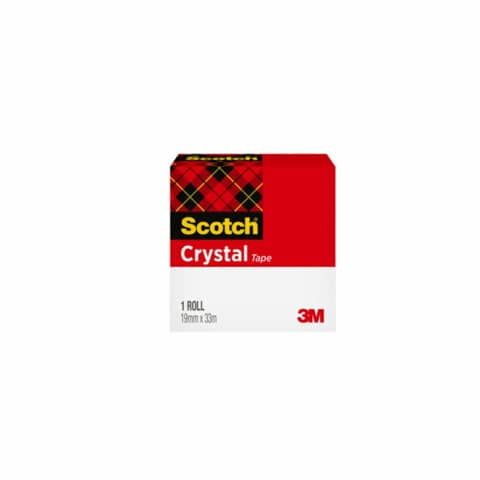 Nastro adesivo Scotch Crystal 600 19 mm x 33 m supertrasparente - 600-1933