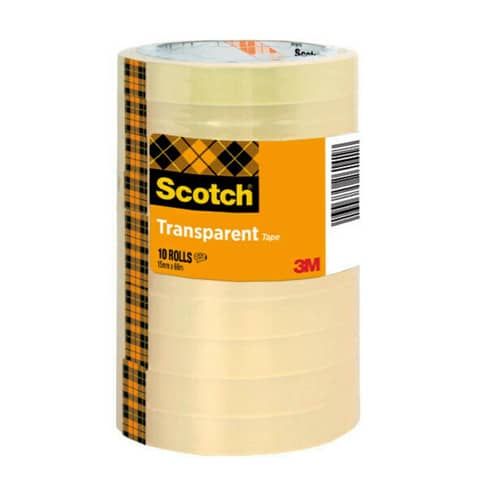 Nastro adesivo Scotch 508 15 mm x 66 m trasparente torre da 10 rotoli - 508-1566