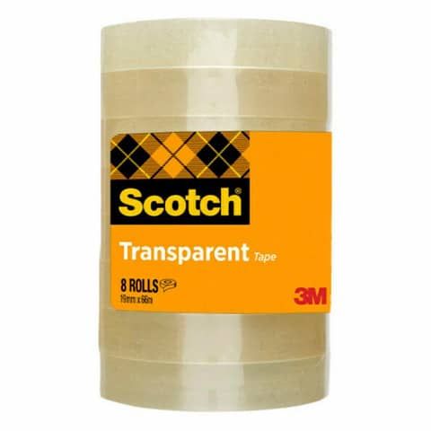 Nastro adesivo Scotch 508 19 mm x 66 m trasparente torre da 8 rotoli - 508-1966