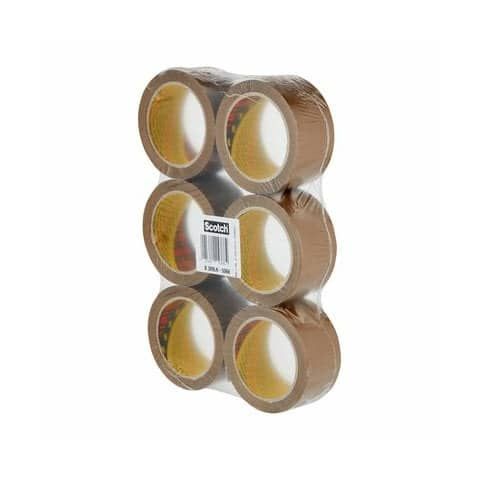Nastro adesivo da imballo Scotch 309 cuoio universale e silenzioso 50 mm X 60 m marrone  Conf. 6 pezzi - 309 AV