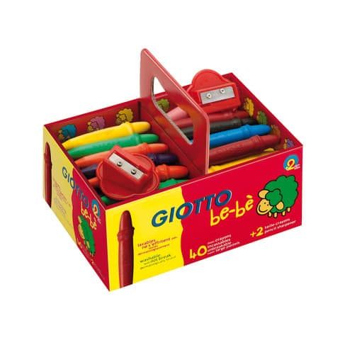 Superpastelloni a cera GIOTTO be-b assortiti Schoolpack da 40 + 2 temperini - 462700
