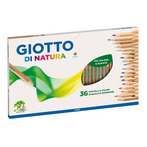 Matite colorate GIOTTO di Natura assortiti astuccio da 36 - F240800