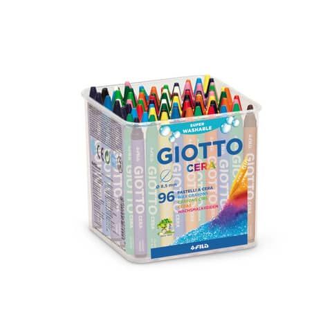Pastelli a cera GIOTTO Cera assortiti  barattolo da 96 - F523600