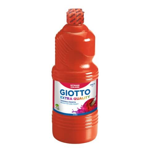 Tempera a base d'acqua GIOTTO Extra Quality flacone 1 lt rosso vermiglione F533407