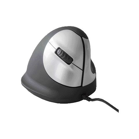 Mouse verticale per destrorsi R-GO Tools laser nero 165-195 mm con cavo RGOHE