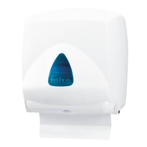 Distributore mini di carta asciugamani in fazzoletti Hylab in ABS capacit 300 foglietti bianco vetrino blu IN-FO2/WRN