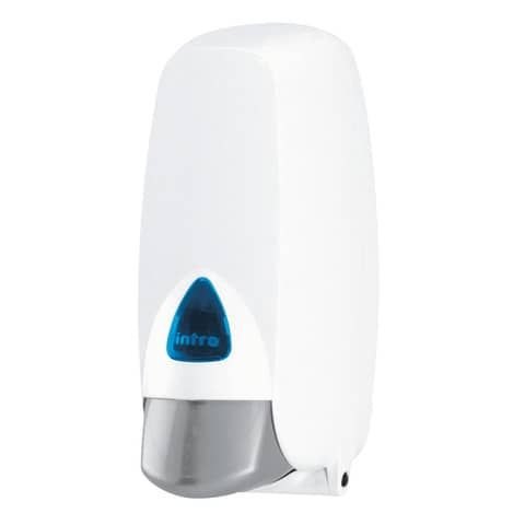 Dispenser di sapone per cartuccia rigida Hylab in ABS con capacit 1000 ml bianco con vetrino blu - IN-SO1/WC