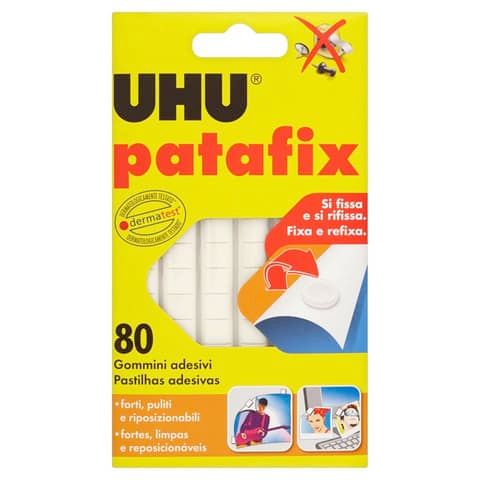 Gommini adesivi Uhu Patafix bianco  Conf. 80 pezzi - 64792