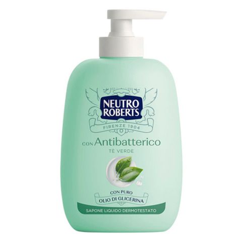 Sapone liquido Neutro Roberts antibatterico con t verde 200 ml 7003838