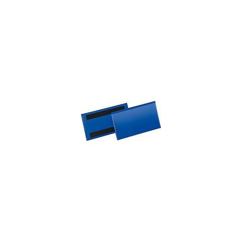 Tasche per identificazione Durable con bande magnetiche blu f.to esterno mm. 163x83- inserto 150x67mm cf. 50- 174207