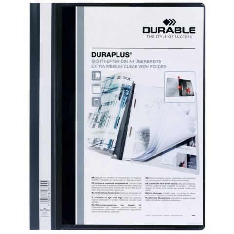 Cartellina ad aghi DURABLE DURAPLUS A4 nero 257901