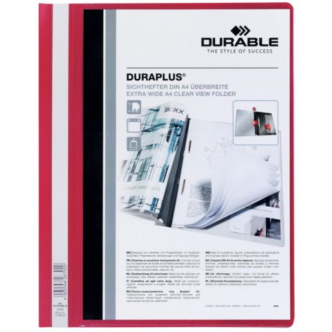 Cartellina ad aghi DURABLE DURAPLUS A4 rosso 257903