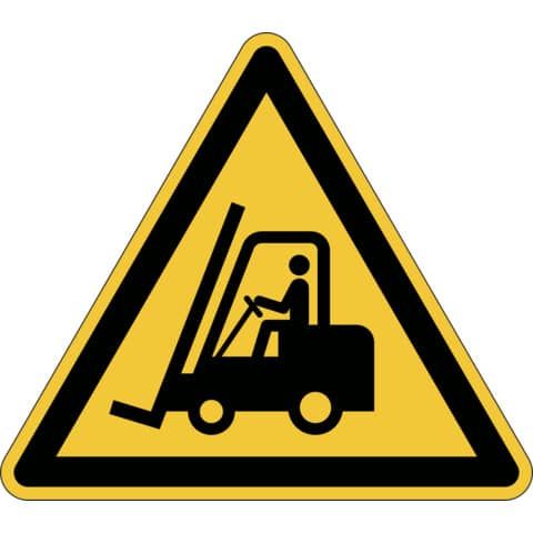 Pittogramma da pavimento &#39;&#39;Attenzione passaggio carrelli&#39;&#39; DURABLE giallo  430 mm - 173404