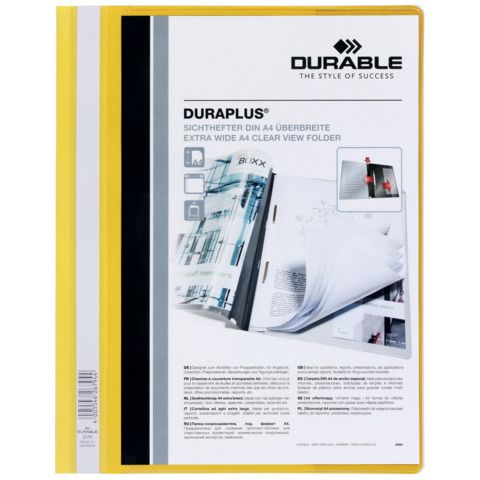 Cartellina ad aghi DURABLE DURAPLUS A4 giallo 257904