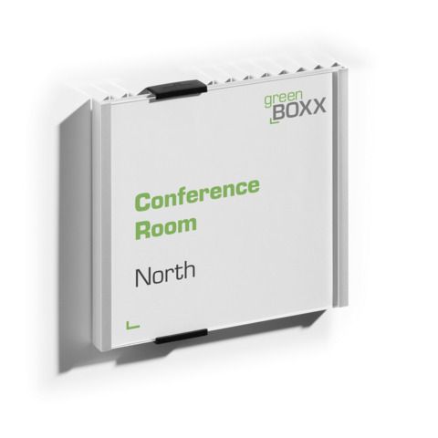 Targhe DURABLE INFO SIGN alluminio/acrilico trasparente/argento metallizzato 149x148,5 mm - 480223