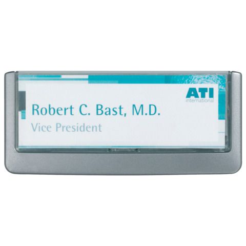 Targhe DURABLE CLICK SIGN ABS trasparente/grafite 149x52,5 mm 486037