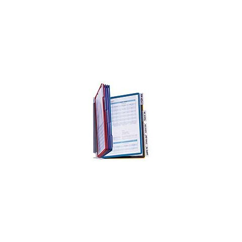 Leggio da parete DURABLE VARIO WALL 10 pannelli A4 acciaio/polipropilene colori assortiti - 556700
