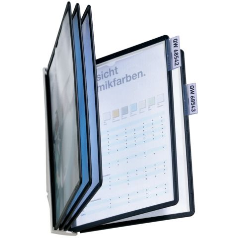 Leggio da parete DURABLE SHERPA WALL 5 pannelli A4 ABS nero 581001