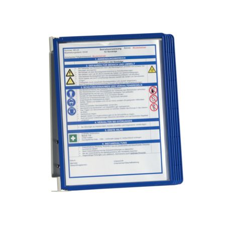 Leggio da parete DURABLE VARIO WALL 5 pannelli A4 metallo/polipropilene blu 555107