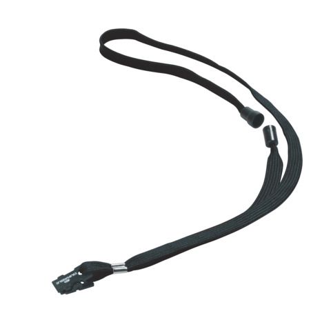 Cordoncino per portabadge DURABLE tessuto nero 10mm x 44cm  conf. 10 - 811901
