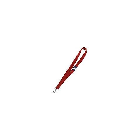 Cordoncino per portabadge DURABLE tessuto rosso 20mm x 44cm conf. 10 - 813703