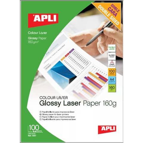 Carta fotografica laser Decadry A4 alta qualit - finitura lucida - fronte/retro 160 g/m bianco Conf. 100 fogli T900009