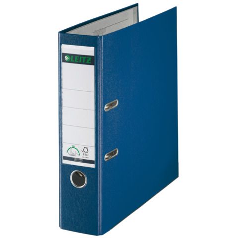 Registratore senza custodia Leitz 180 commerciale dorso 8 cm cartone rivestito in polipropilene blu - 10105035