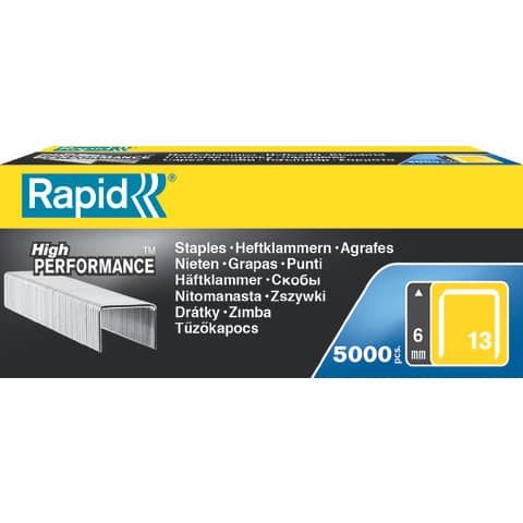 Punti metallici Rapid Super Strong a filo fine 13/6 conf. da 5000 - 11830700