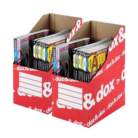 Portariviste Dox &amp; Dox dorso 35 cm bianco/rosso - 17,5x26 cm 1600176
